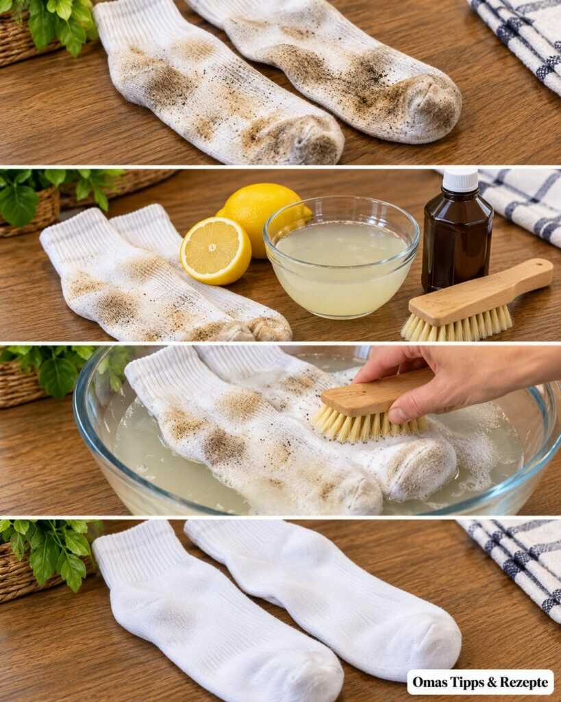 Weiße Socken wieder sauber bekommen: So behandelst du hartnäckigen Schmutz an Sohlen und Fersen
