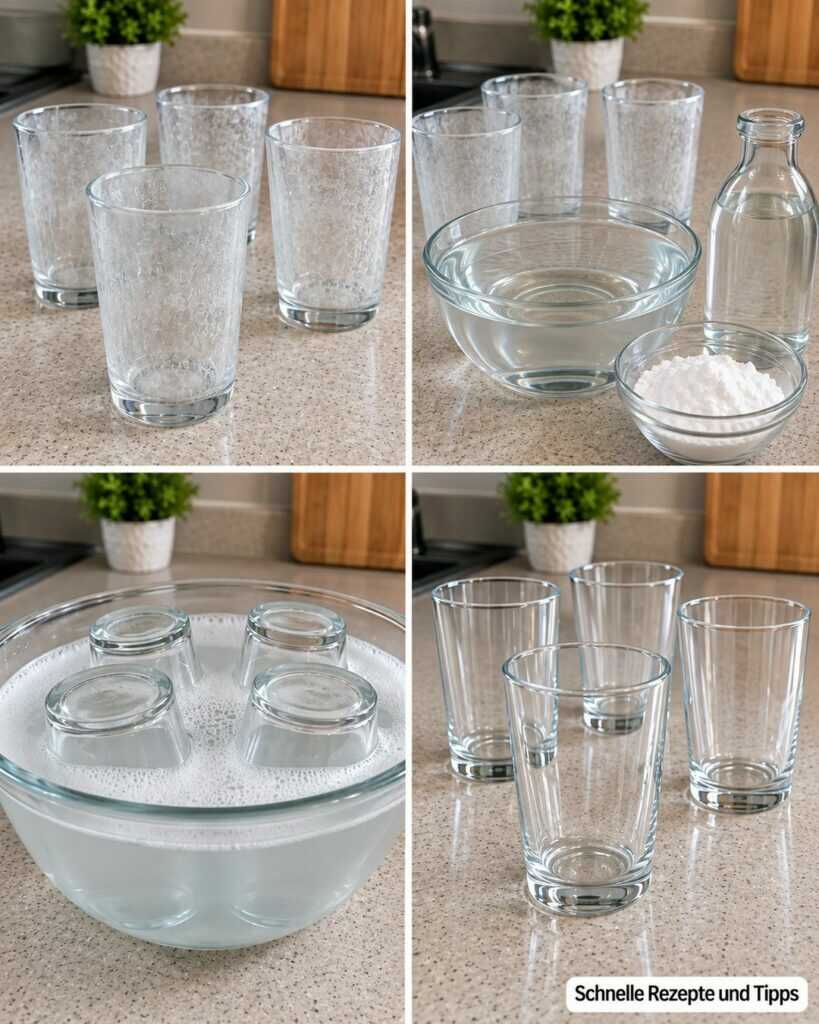 Trübe Gläser voller Kalkflecken? So werden sie wieder klar – mit einem einfachen Hausmittel-Trick