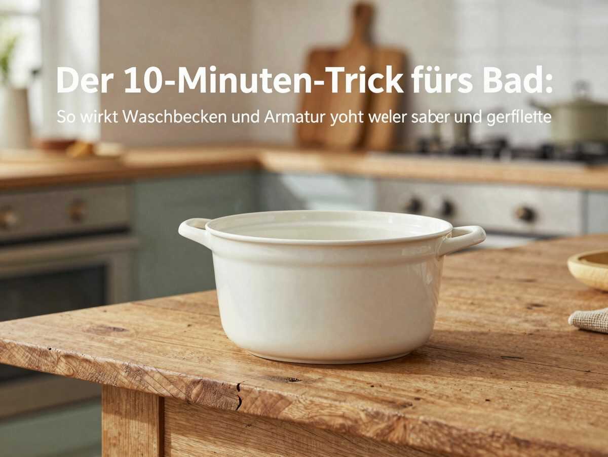 Der 10-Minuten-Trick fürs Bad: So wirkt Waschbecken und Armatur sofort wieder sauber und gepflegt