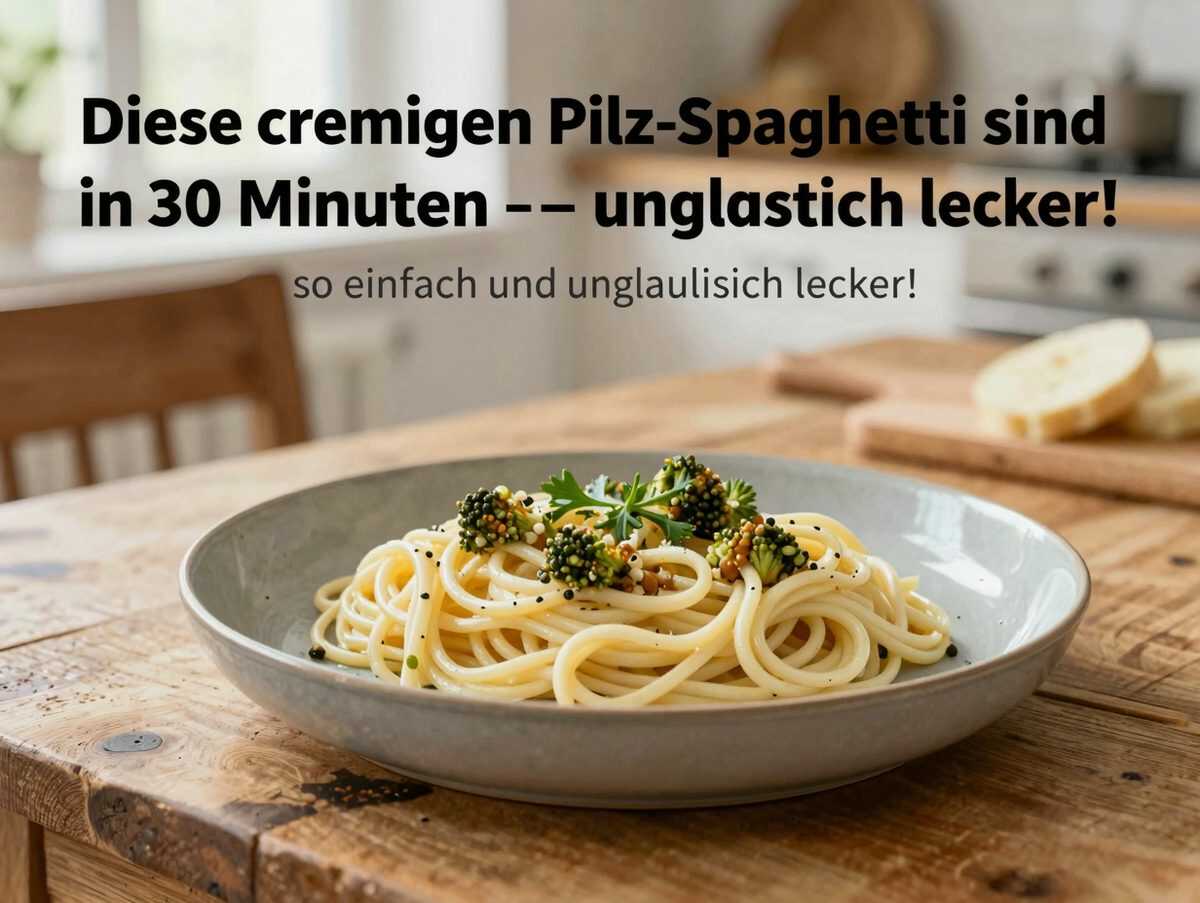 Diese cremigen Pilz-Spaghetti sind in 30 Minuten fertig – so einfach und unglaublich lecker!