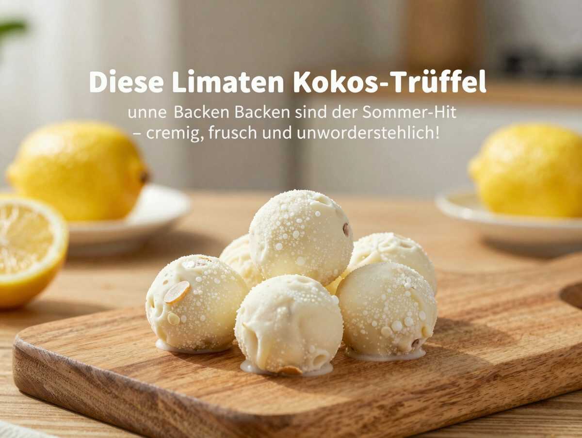Diese Limetten-Kokos-Trüffel ohne Backen sind der Sommer-Hit – cremig, frisch und unwiderstehlich!