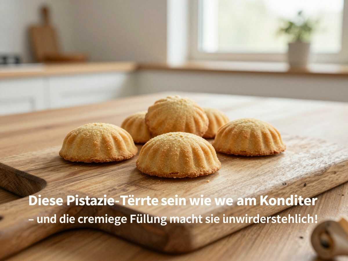 Diese Pistazien-Törtchen sehen aus wie vom Konditor – und die cremige Füllung macht sie unwiderstehlich!