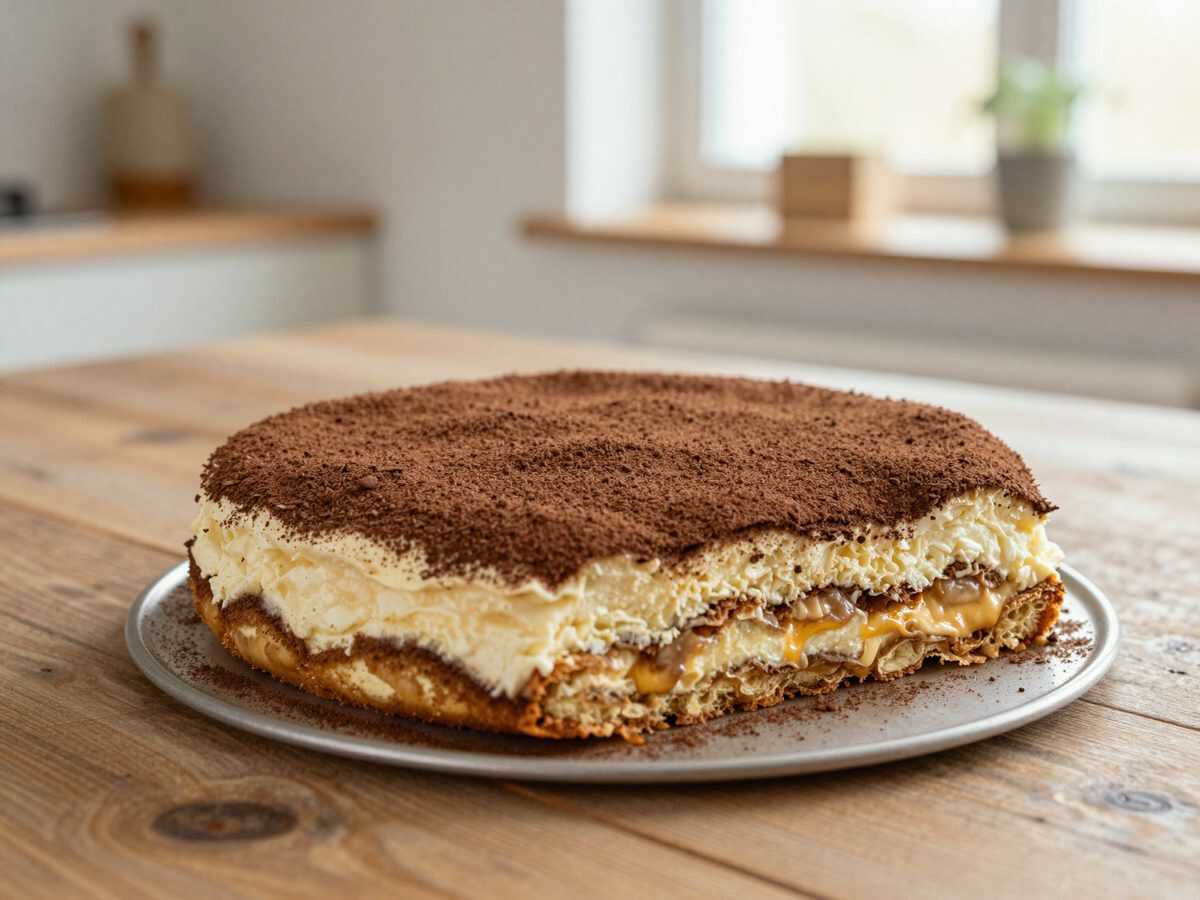 Diese Tiramisu-Torte ohne Backen ist so cremig, dass garantiert jeder nach einem zweiten Stück fragt