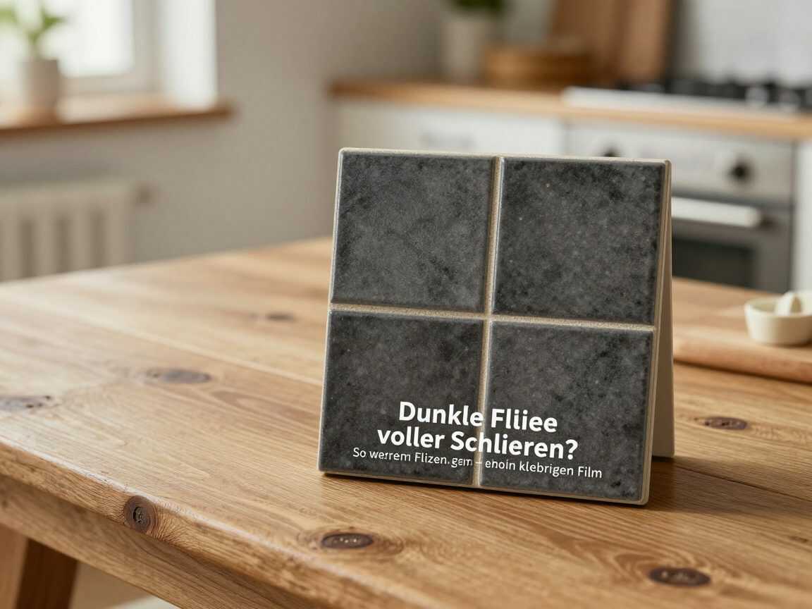 Dunkle Fliesen voller Schlieren? So werden Fliesen und Fugen sauber – ohne klebrigen Film