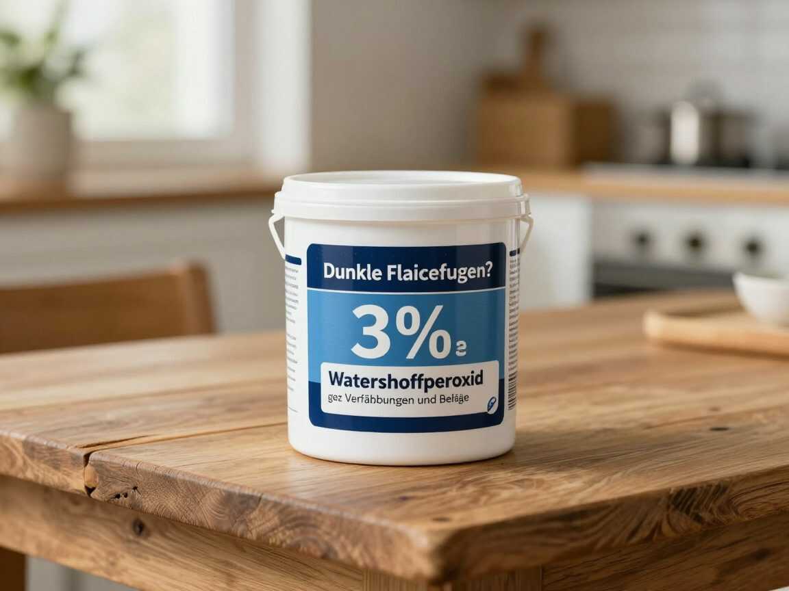 Dunkle Fliesenfugen? So hilft 3%iges Wasserstoffperoxid gegen Verfärbungen und Beläge