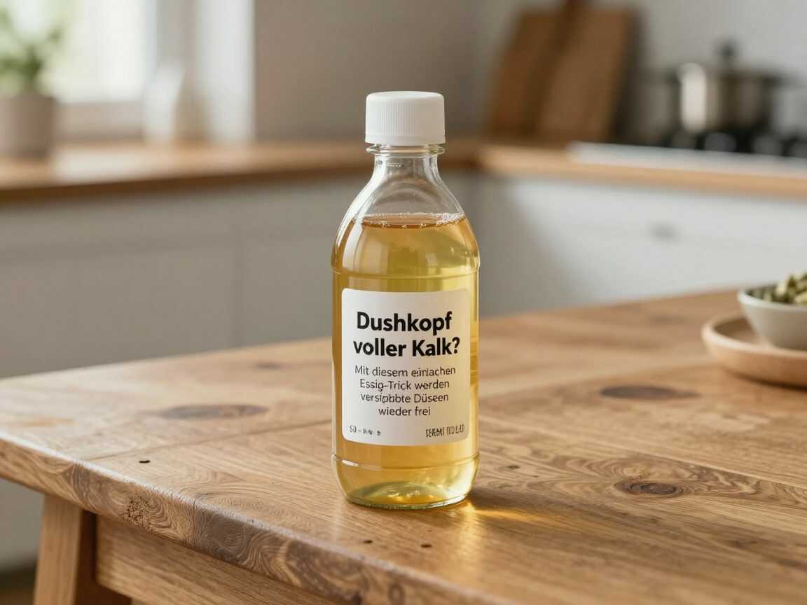 Duschkopf voller Kalk? Mit diesem einfachen Essig-Trick werden verstopfte Düsen wieder frei
