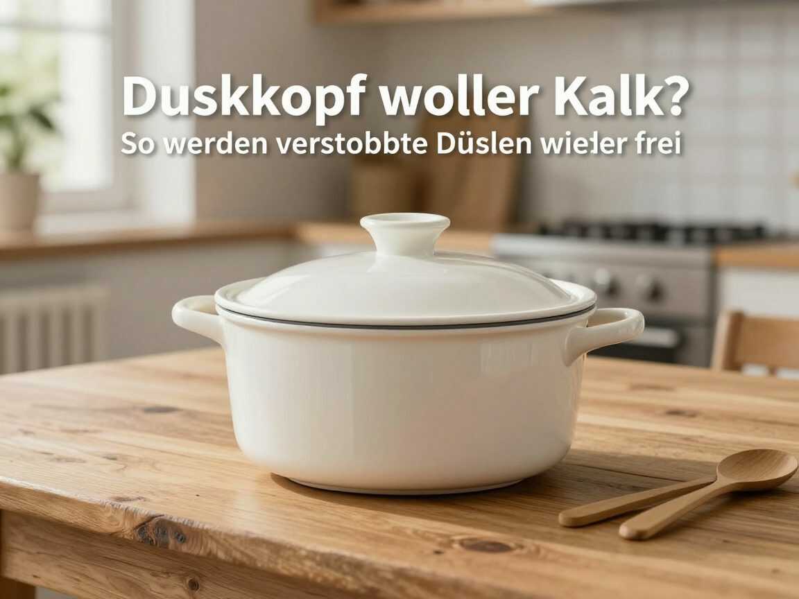 Duschkopf voller Kalk? So werden verstopfte Düsen wieder frei – ohne unnötig zu schrubben