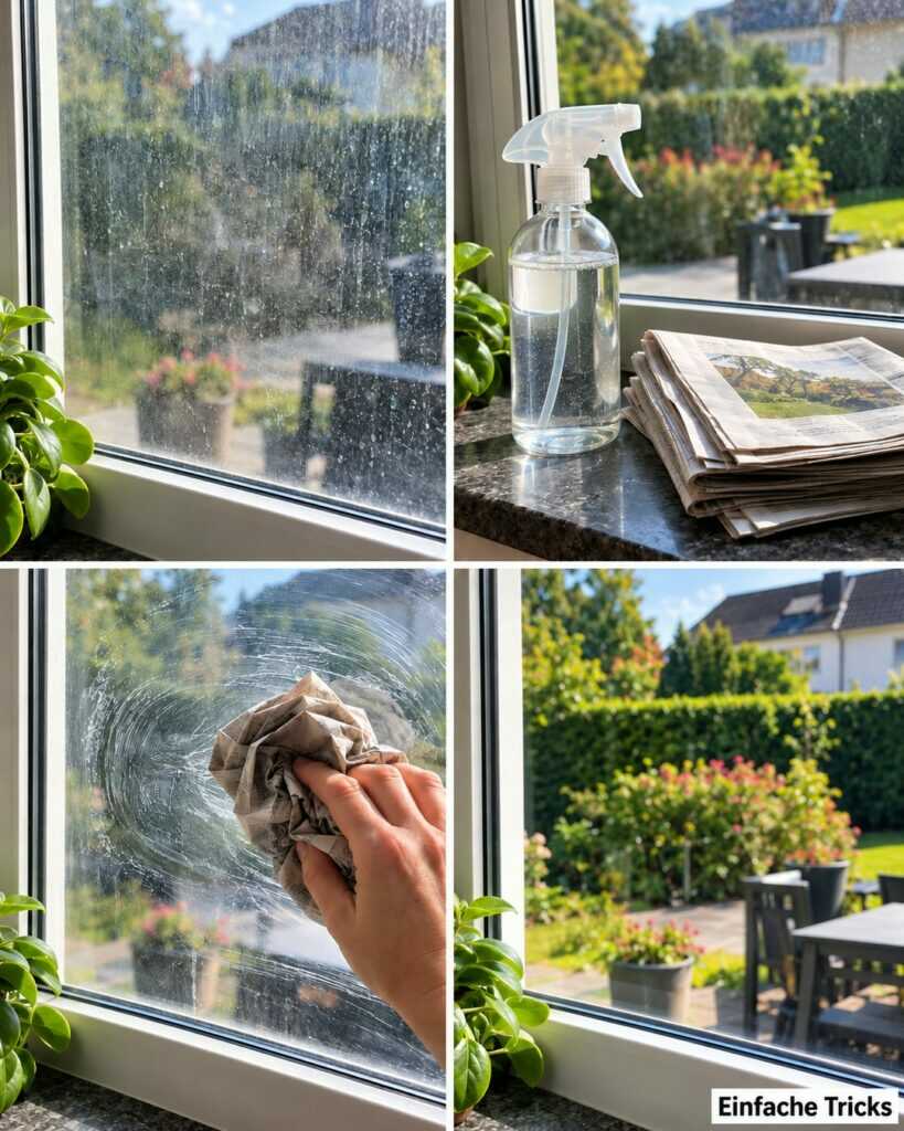 Fenster voller Schlieren? Mit Zeitungspapier werden die Scheiben wieder klar und glänzend