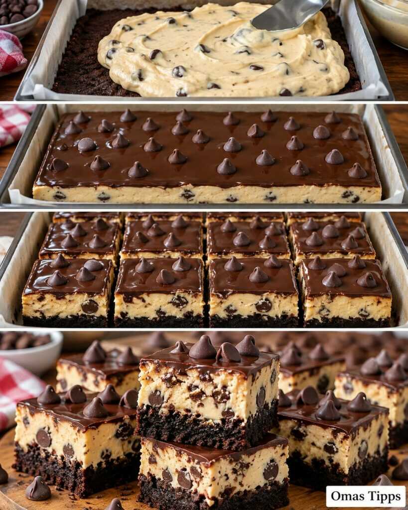Schoko-Cheesecake-Brownies mit Chocolate Chips – unglaublich cremig und herrlich saftig