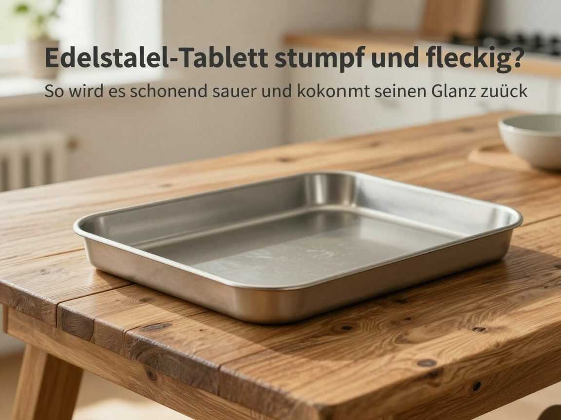 Edelstahl-Tablett stumpf und fleckig? So wird es schonend sauber und bekommt seinen Glanz zurück