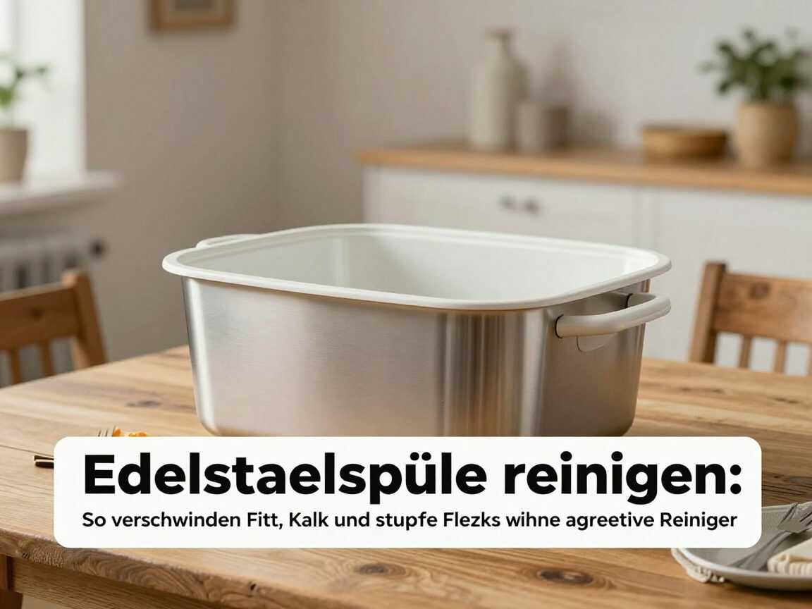 Edelstahlspüle reinigen: So verschwinden Fett, Kalk und stumpfe Flecken ohne aggressive Reiniger