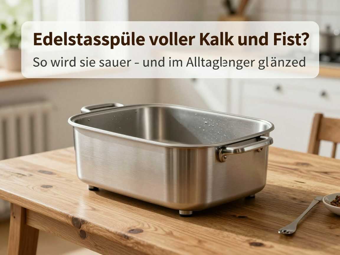 Edelstahlspüle voller Kalk und Fett? So wird sie sauber – und bleibt im Alltag länger glänzend