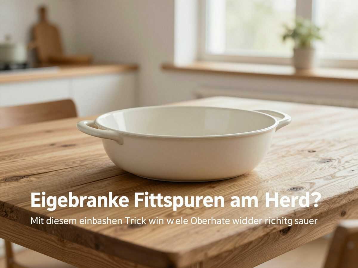 Eingebrannte Fettspuren am Herd? Mit diesem einfachen Trick wird die weiße Oberfläche wieder richtig sauber