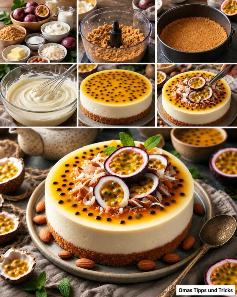 Cremiger Maracuja-Cheesecake ohne Backen – exotisch, frisch und unwiderstehlich cremig