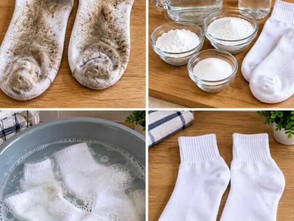 Weiße Socken mit grauen Sohlen? So werden sie wieder sichtbar heller – ohne aggressives Schrubben