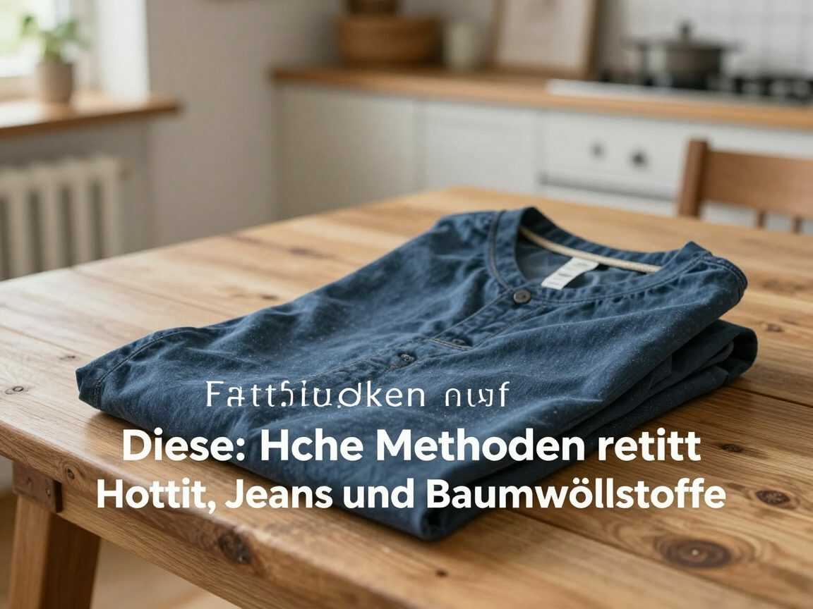 Fettflecken auf Kleidung entfernen: Diese einfache Methode rettet Hose, Jeans und Baumwollstoffe