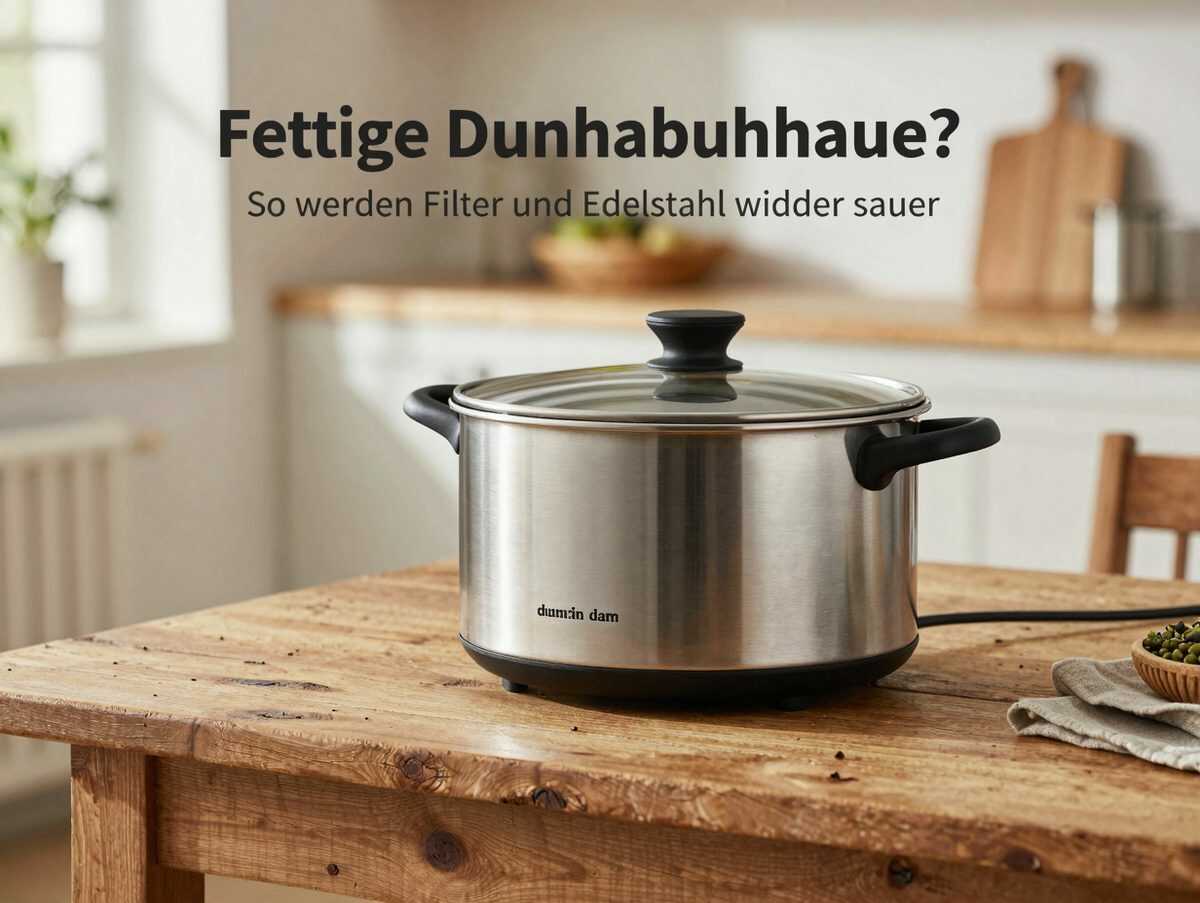 Fettige Dunstabzugshaube? So werden Filter und Edelstahl wieder sauber – ohne stundenlanges Schrubben
