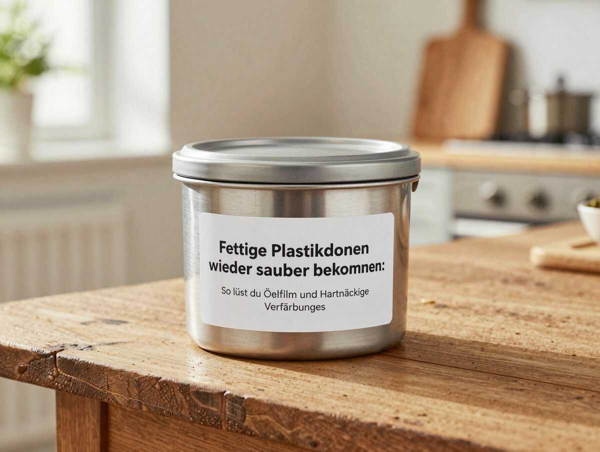 Fettige Plastikdosen wieder sauber bekommen: So löst du Ölfilm und hartnäckige Verfärbungen