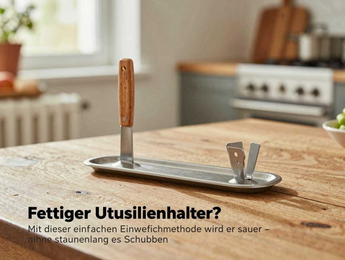 Fettiger Utensilienhalter? Mit dieser einfachen Einweichmethode wird er sauber – ohne stundenlanges Schrubben