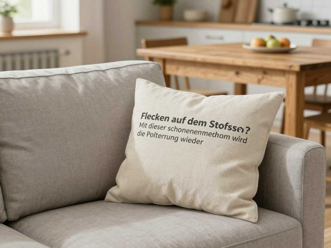 Flecken auf dem Stoffsofa? Mit dieser schonenden Methode wird die Polsterung wieder sauber