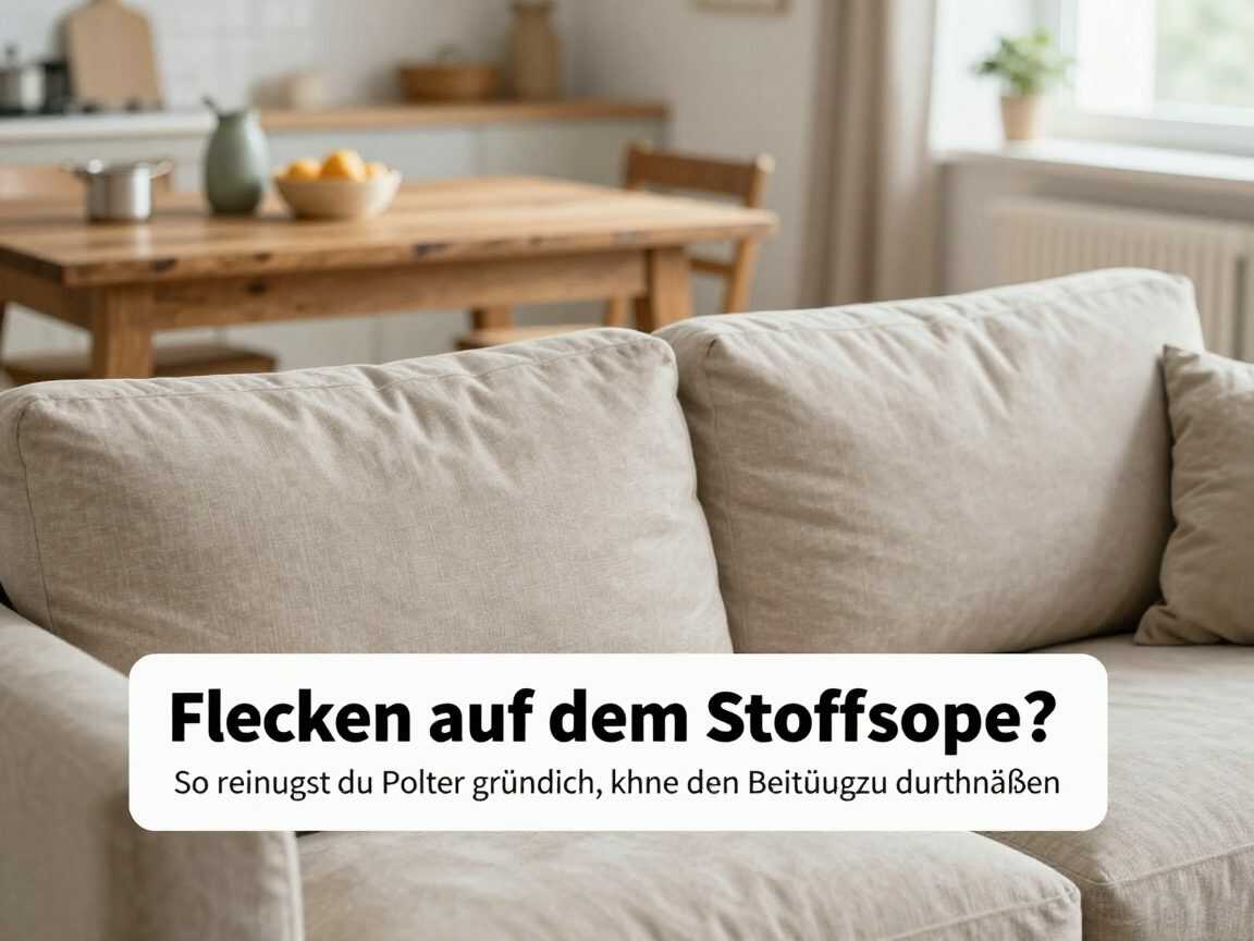 Flecken auf dem Stoffsofa? So reinigst du Polster gründlich, ohne den Bezug zu durchnässen