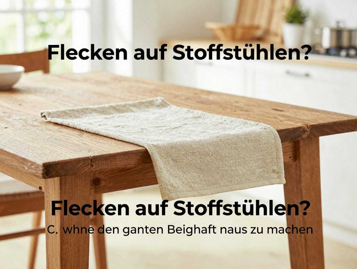 Flecken auf Stoffstühlen? So behandelst du sie, ohne den ganzen Bezug nass zu machen
