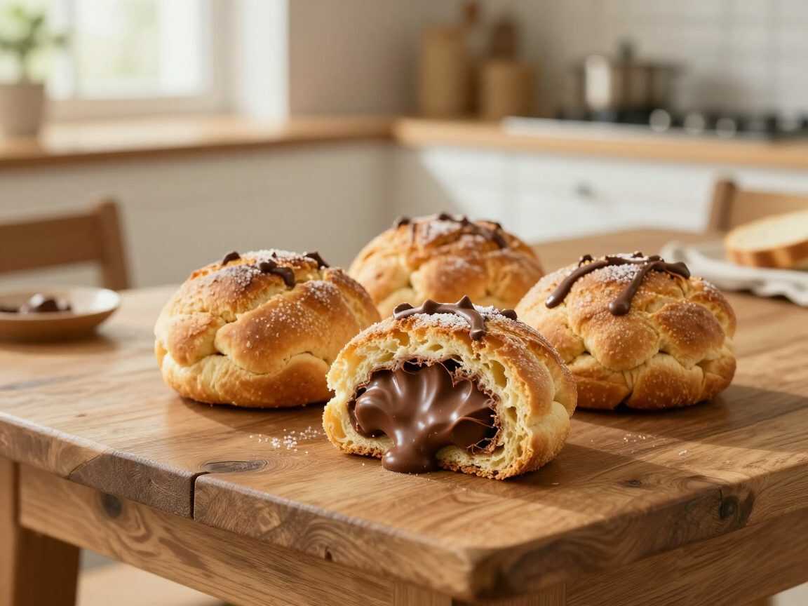 Fluffige Schoko-Berliner wie vom Bäcker – mit cremiger Schokoladenfüllung