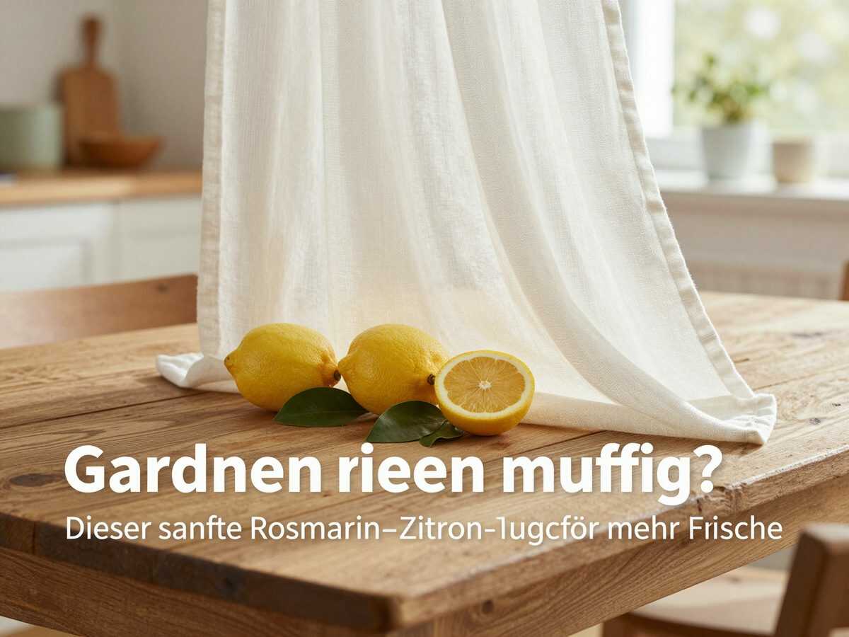 Gardinen riechen muffig? Dieser sanfte Rosmarin-Zitronen-Trick sorgt schnell für mehr Frische