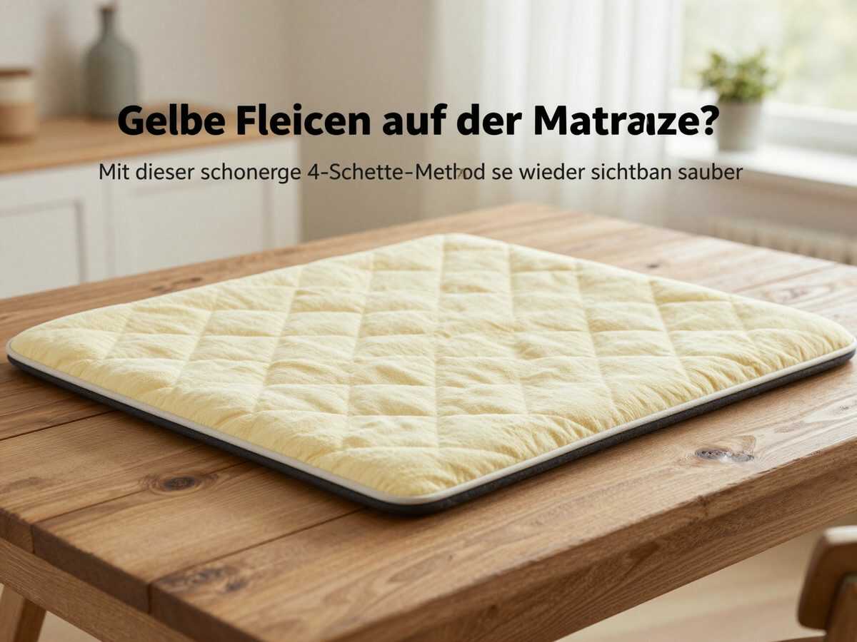 Gelbe Flecken auf der Matratze? Mit dieser schonenden 4-Schritte-Methode wird sie wieder sichtbar sauber