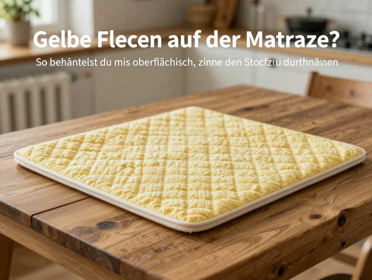 Gelbe Flecken auf der Matratze? So behandelst du sie oberflächlich, ohne den Stoff zu durchnässen