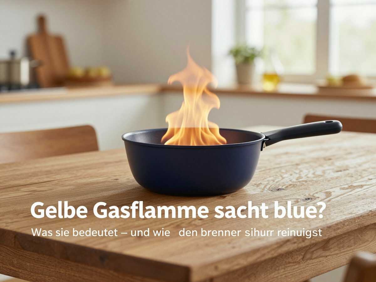 Gelbe Gasflamme statt blau? Was sie bedeutet – und wie du den Brenner sicher reinigst