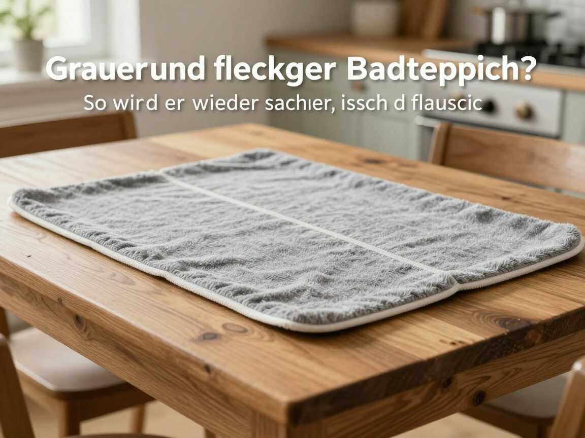 Grauer und fleckiger Badteppich? So wird er wieder sauber, frisch und flauschig