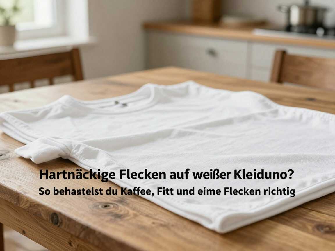 Hartnäckige Flecken auf weißer Kleidung? So behandelst du Kaffee, Fett und andere Flecken richtig