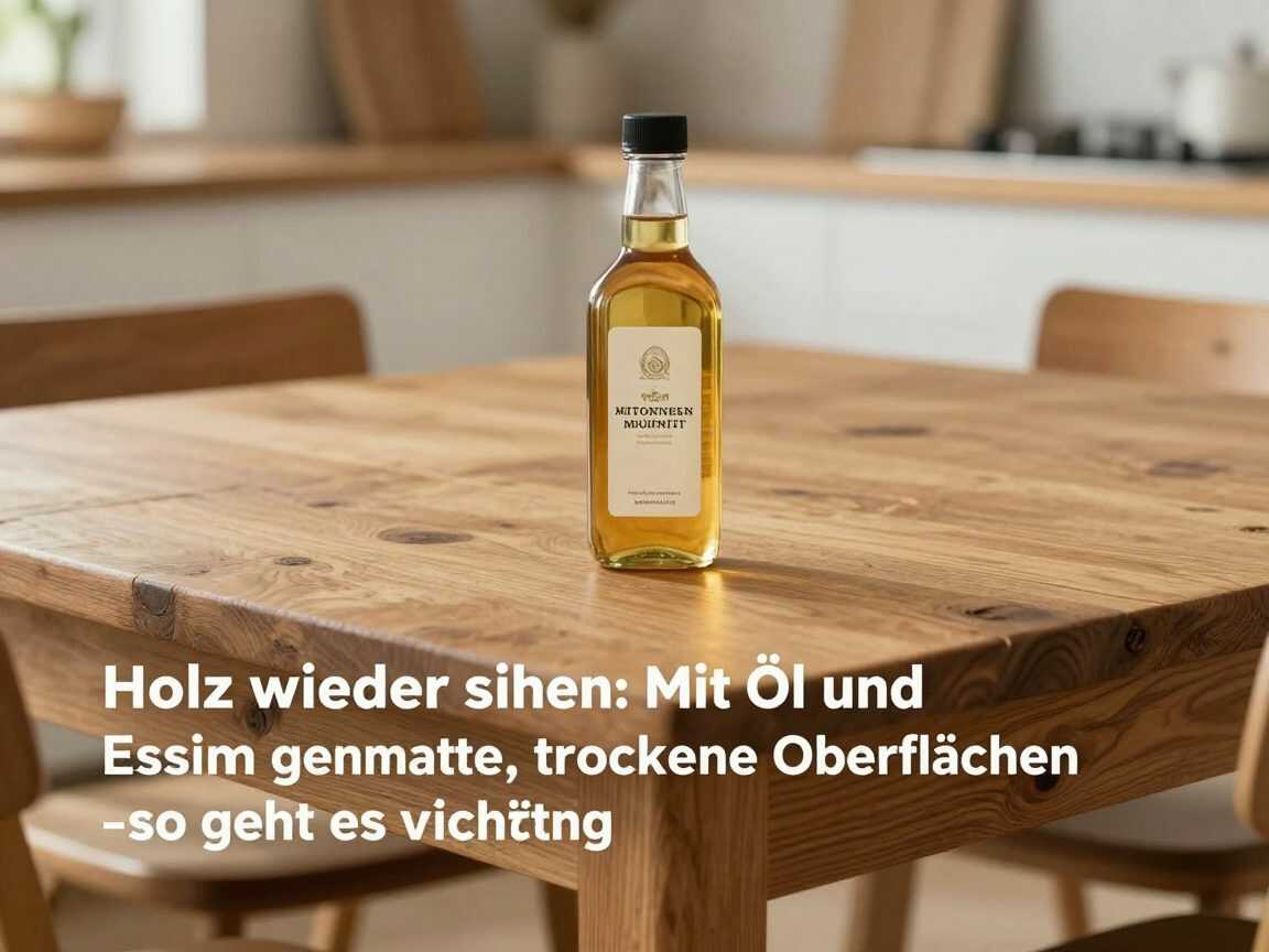 Holz wieder schön: Mit Öl und Essig gegen matte, trockene Oberflächen – so geht es richtig