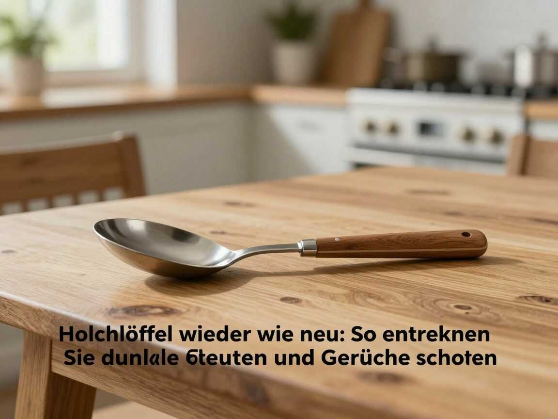 Holzlöffel wieder wie neu: So entfernen Sie dunkle Flecken und Gerüche schonend