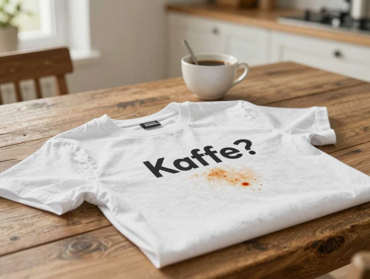 Kaffee, Tomatensoße oder Fett auf dem T-Shirt? So verschwinden typische Flecken, ohne den Stoff zu ruinieren