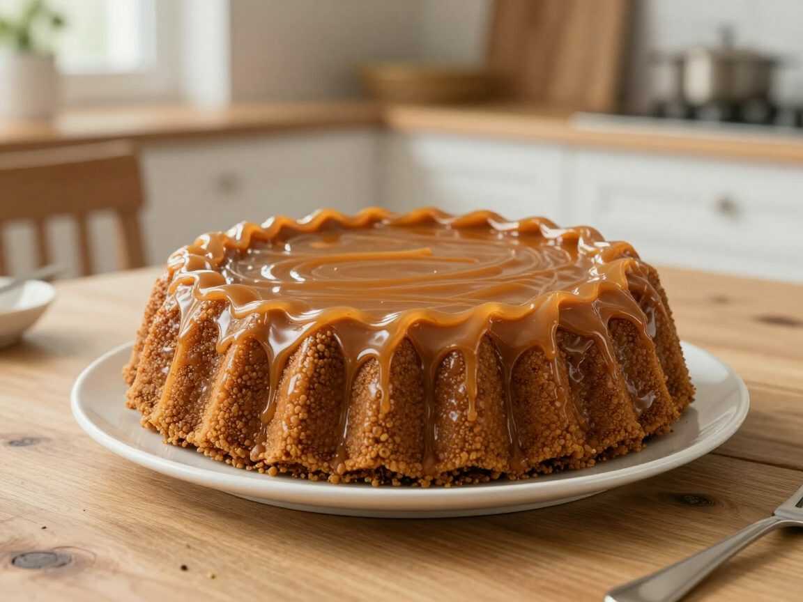 Karamell-Charlotte ohne Backen – cremige Traumtorte mit knusprigem Keksrand