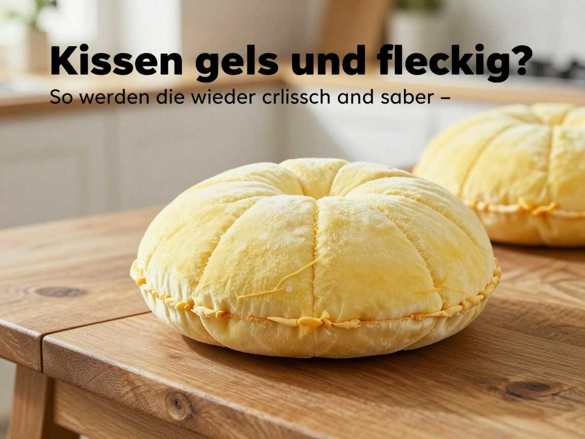 Kissen gelb und fleckig? So werden sie wieder frisch und sauber – ohne unnötig aggressive Mittel