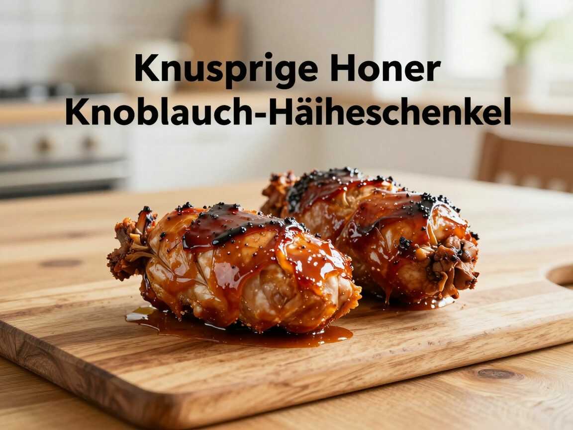 Knusprige Honig-Knoblauch-Hähnchenschenkel – saftig, klebrig glasiert und voller Geschmack