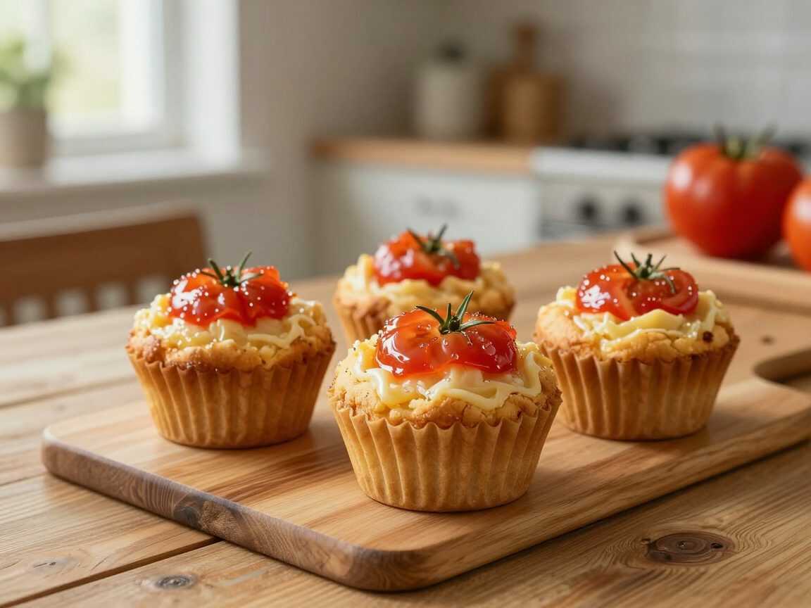 Knusprige Kartoffelnester mit Tomaten und cremigem Käsekern – der herzhafte Ofen-Hit aus der Muffinform