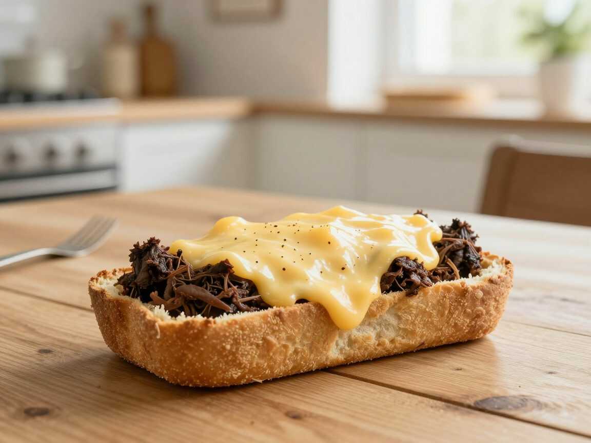 Knusprige Ofen-Brotboote mit würzigem Hackfleisch und geschmolzenem Käse