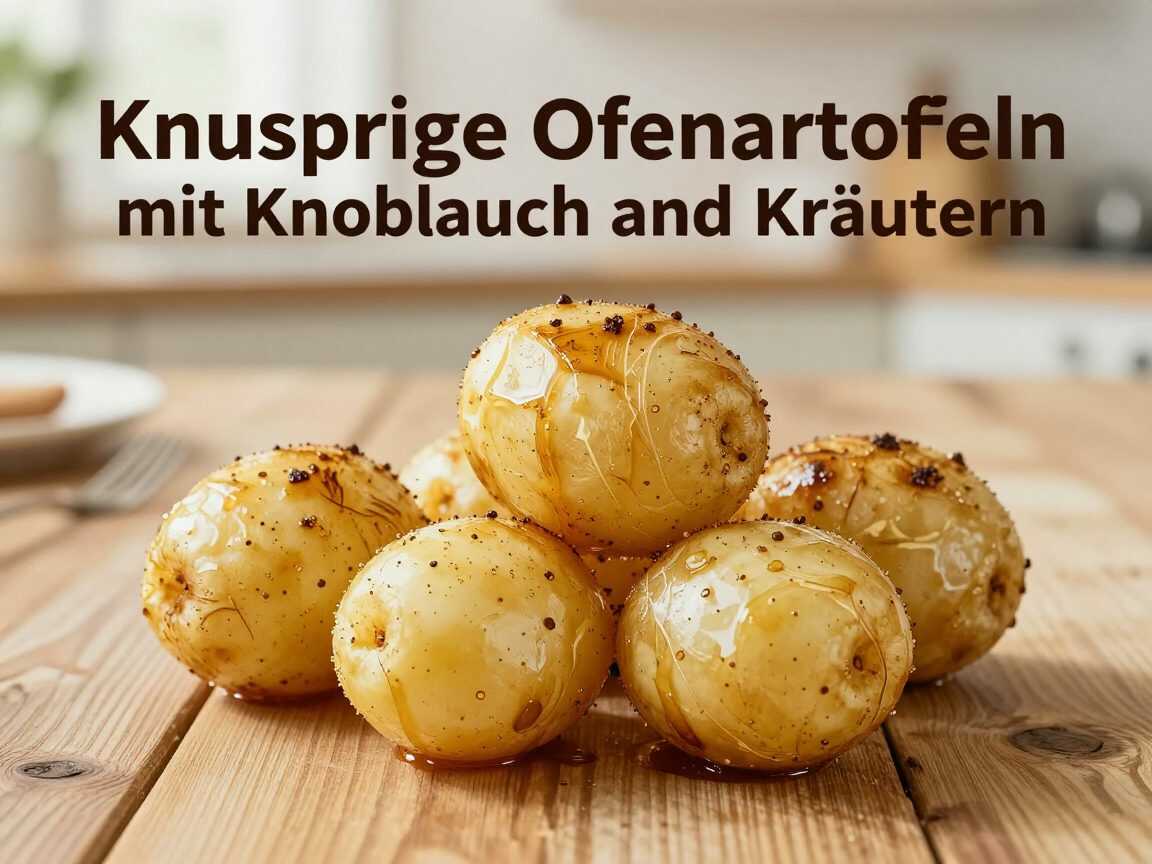 Knusprige Ofenkartoffeln mit Knoblauch und Kräutern – außen goldbraun, innen herrlich weich