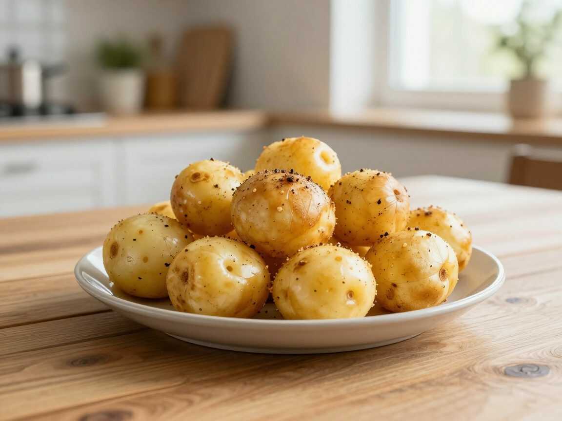 Knusprige Ofenkartoffeln mit Knoblauch und Kräutern – außen goldbraun, innen wunderbar weich