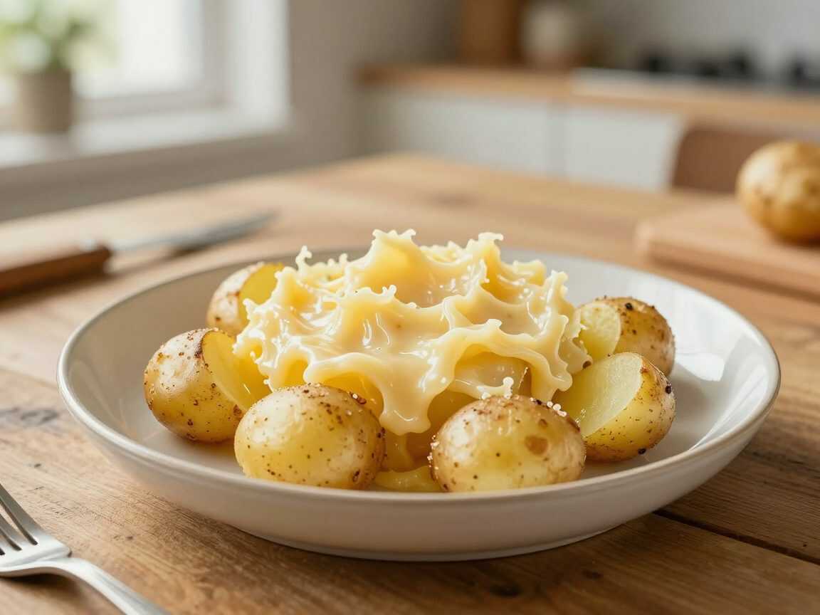 Knusprige Smashed Potatoes mit Käse – außen goldbraun, innen herrlich weich