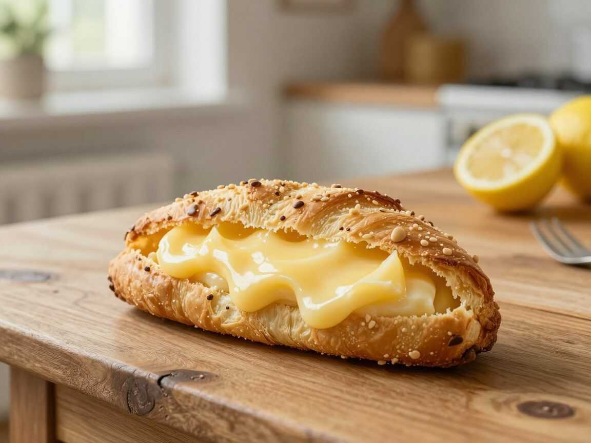Knusprige Zitronenröllchen mit Lemon Curd und luftiger Baisercreme