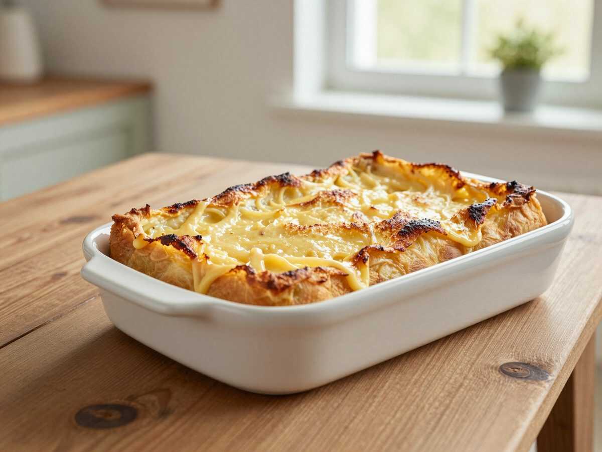 Knuspriger Kartoffelauflauf mit Speck und Käse – cremig, herzhaft und herrlich goldbraun