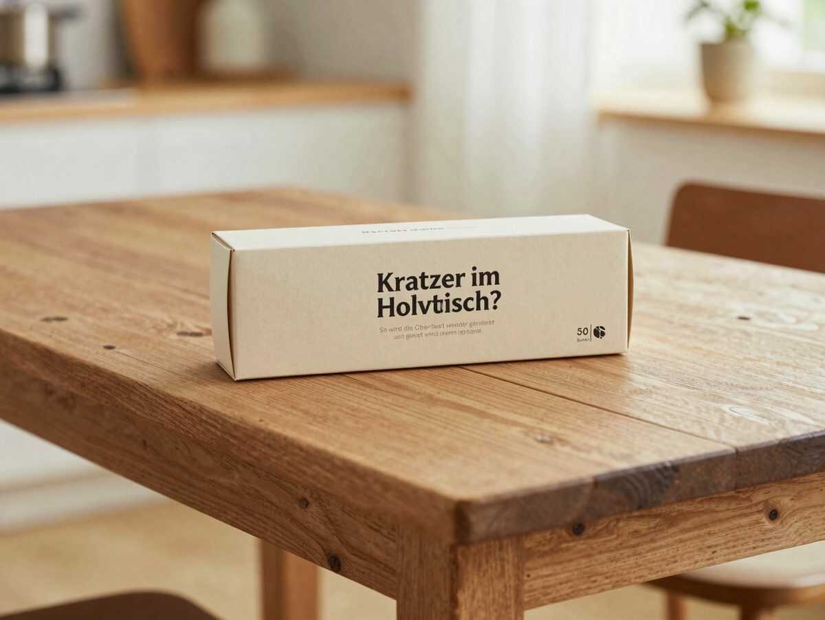 Kratzer im Holztisch? So wird die Oberfläche wieder gepflegt und gleichmäßig schön