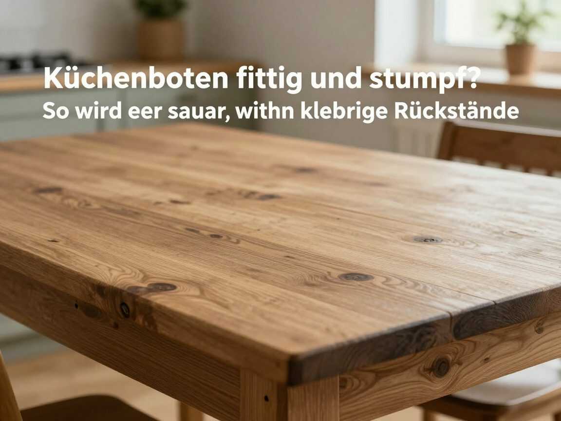 Küchenboden fettig und stumpf? So wird er sauber, ohne klebrige Rückstände