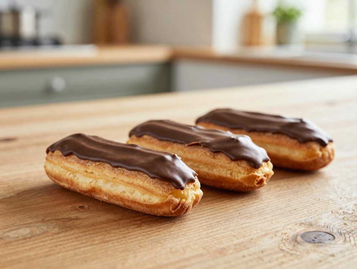 Mini-Schoko-Eclairs mit cremiger Schokoladenfüllung – wie aus der Patisserie