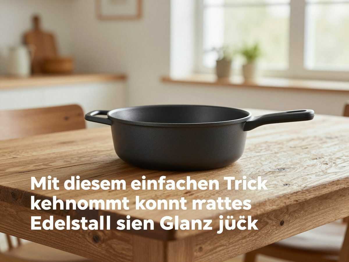 Mit diesem einfachen Trick bekommt mattes Edelstahl seinen Glanz zurück
